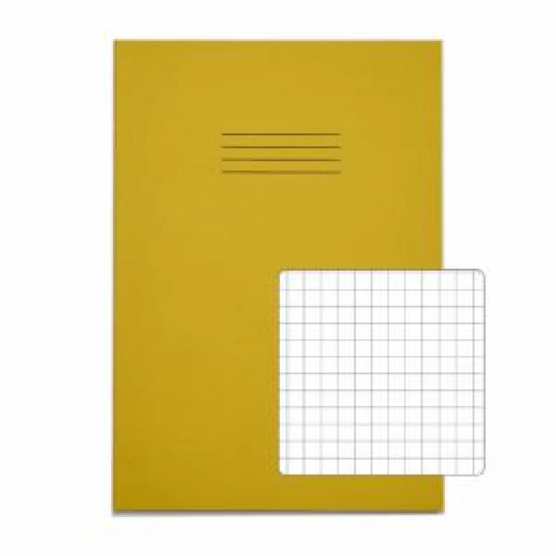 Image of RHINO A4 Exercise Book 64 Page, Yellow, S5 (Pack of 50)