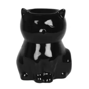 Image of Shiny Black Cat Oil Burner