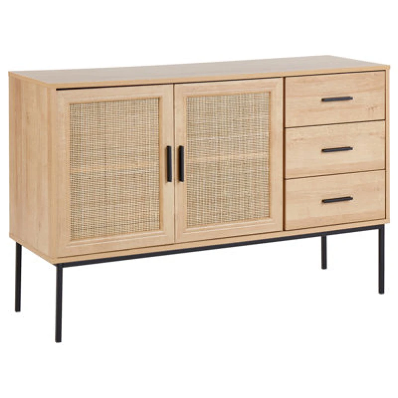 Image of Beliani 2 Door Sideboard Pasco Light Brown