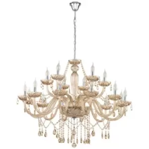 Image of Basilano 18 Lamp Multi Arm Chandeliers Chrome - Eglo