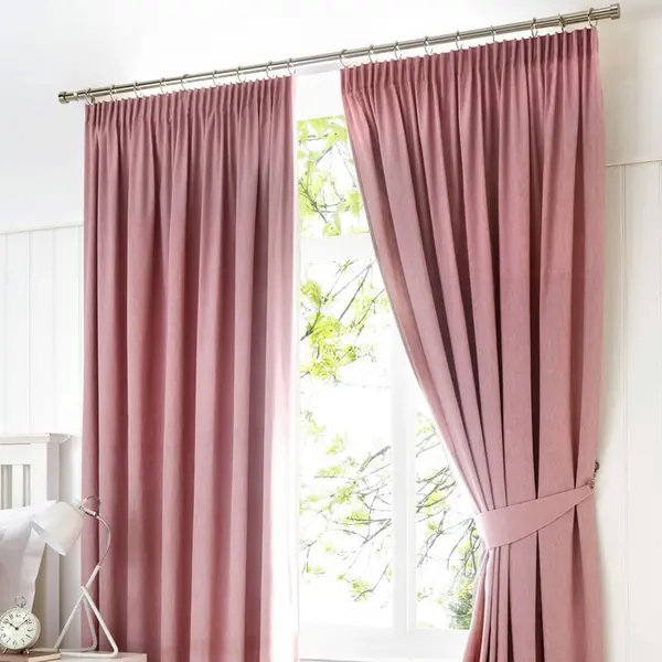 Image of Fusion Fusion - Dijon Blackout Pencil Pleat Lined Curtains, Blush, 90 x 72" DJNBH90720LZU