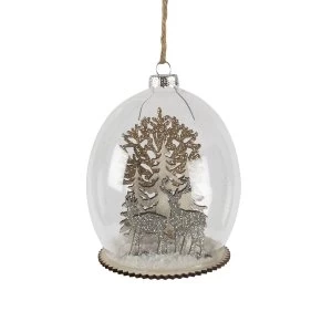 Image of Sass & Belle Luxe Forest Stag Dome Bauble