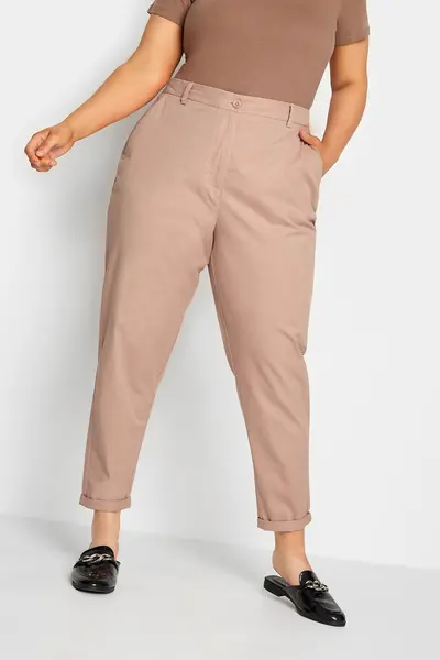 Image of Yours Chino Trousers Pink