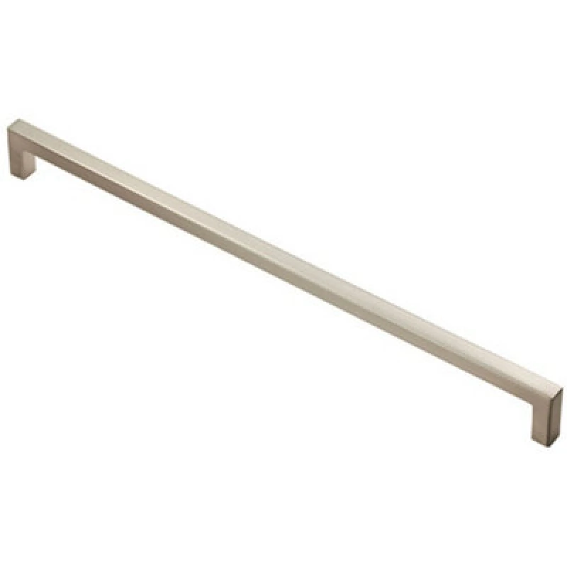 Image of Loops Square Block Handle Pull Handle 330 x 10mm 320mm Fixing Centres Satin Nickel Metallics unisex