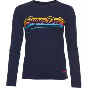 Image of Superdry VL Cali Long Sleeve T Shirt - Blue
