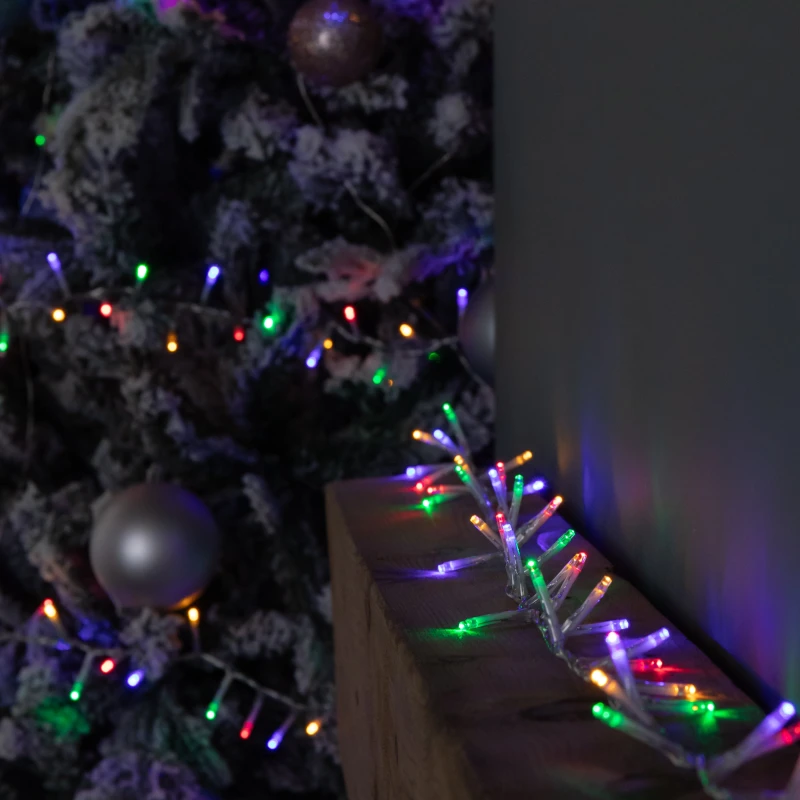 Image of 18.7m 750 LED TreeBrights Christmas String Lights on Clear Cable with Timer in Multi-Coloured