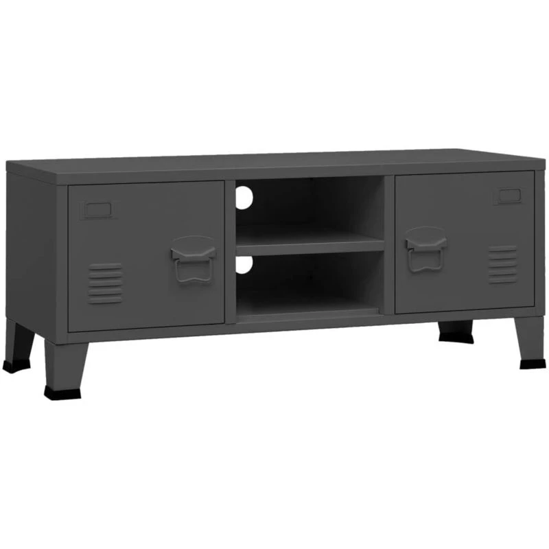 Image of VIDAXL Industrial TV Cabinet Anthracite 105x35x42cm Metal vidaXL 8720286699553