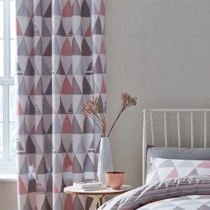 Image of Catherine Lansfield Scandi Geo Eyelet Curtains
