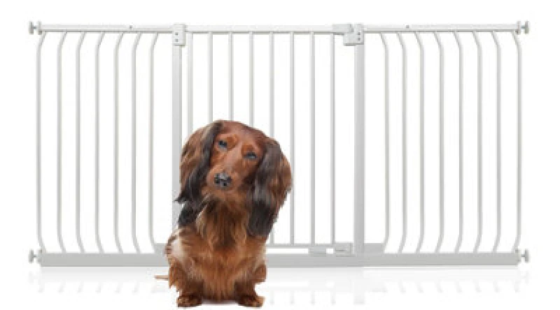 Image of Bettacare Elite Pressure Dog Gate, 170Cm - 179Cm, Matt White, Pressure Fit Pet Gate For Dog And Puppy