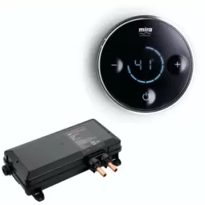 Image of Mira Platinum digital shower valve and controller pumped - Chrome/Black