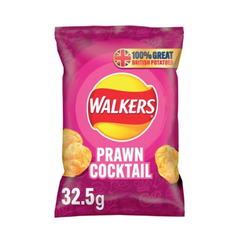 Image of Walkers Walkers Prawn Cocktail Crisps 32.5g (Pack of 32) 122003 122003