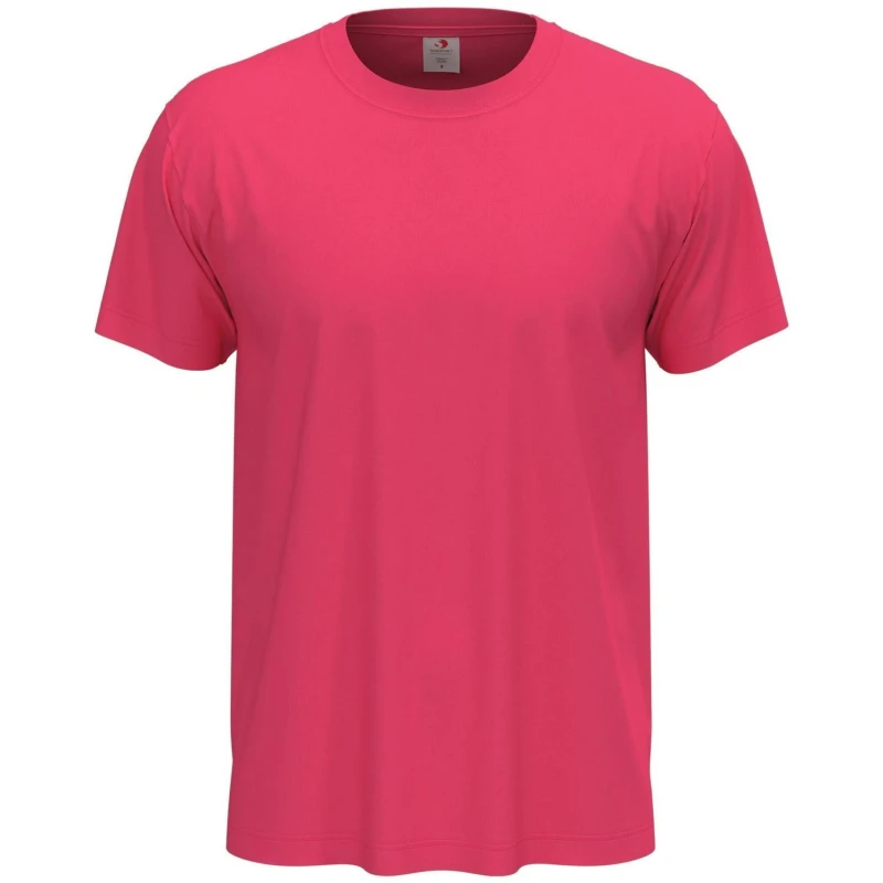 Image of Stedman Classics Mens Stedman Classic Tee in Bright Pink Size: XS Bright Pink Male XS