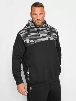 Image of Badrhino Camo Print Hoody Black