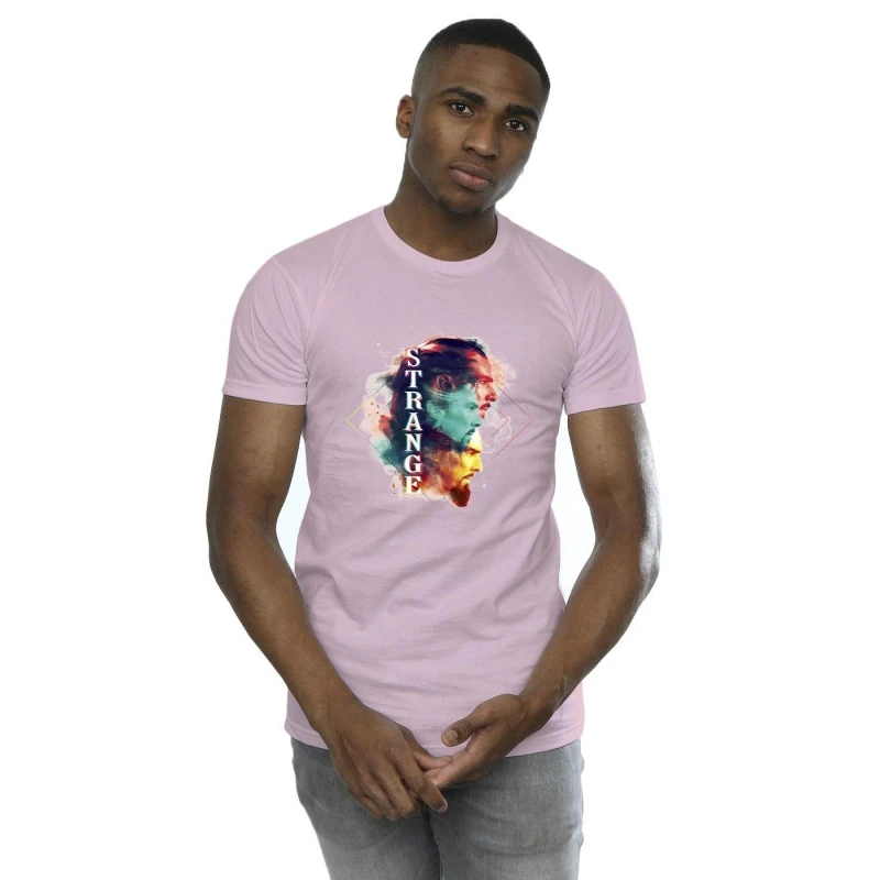 Image of Marvel Marvel Men Doctor Strange Cloud T-Shirt in Baby Pink Size: Small Baby Pink S Male 5059934569560