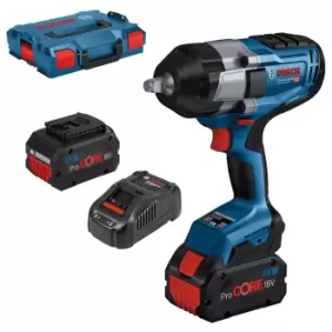 Image of Bosch GDS 18V-1000 BITURBO 18v Cordless Brushless High Torque ½Drive Impact Wrench 2 x 5.5ah Li-ion ProCore Charger Case