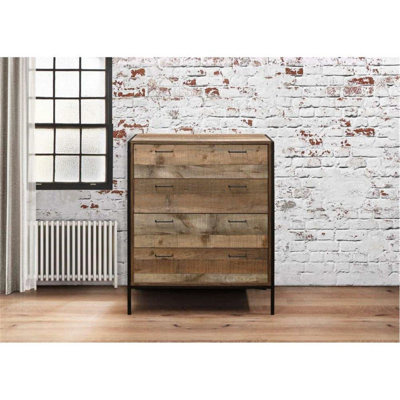 Image of Birlea Urban 4 Drawer Chest - Brown Brown One Size