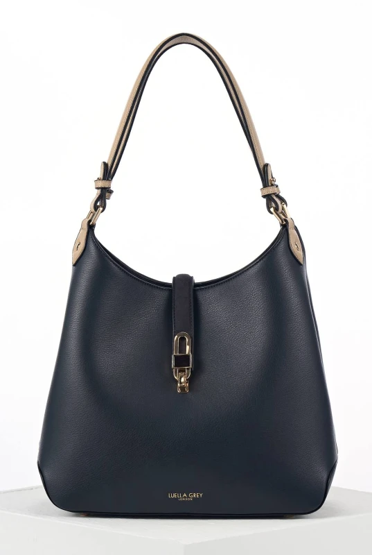 Image of Luella Grey Womens 'Romany' Hobo Tote in Navy Navy Female