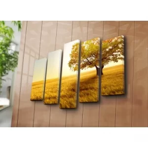 Image of 5PATK-134 Multicolor Decorative Canvas Painting (5 Pieces)