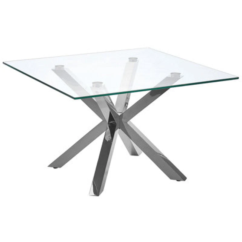 Image of Beliani Coffee Table Starlight Tempered Glass Silver