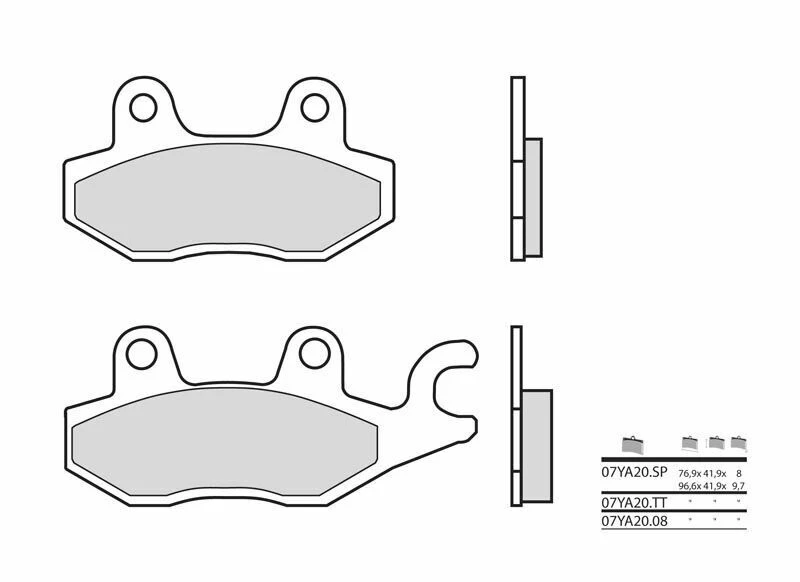 Image of Brembo S.p.A. Street Carbon Ceramic Brake pads - 07YA2008