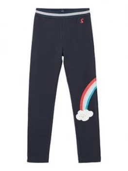 Image of Joules Toddler Girls Wilde Rainbow Leggings - Navy