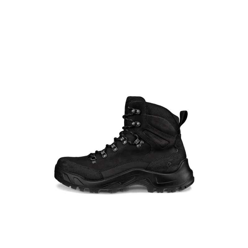 Image of Ecco Offroad 822434 Nubuck Textile Mens Ankle Boots - Black - Size:UK 10.5-11