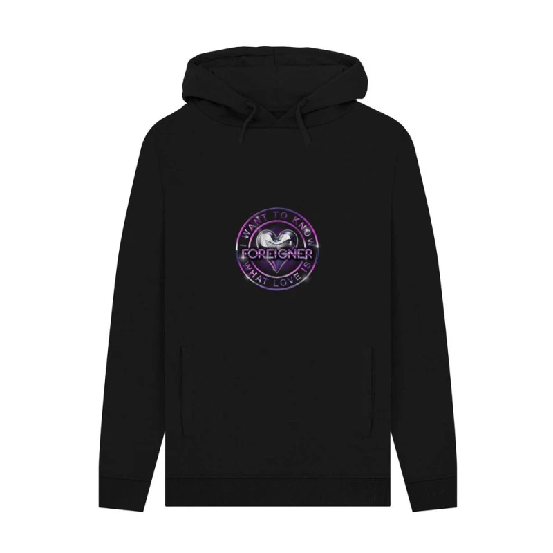 Image of Foreigner Mens I Want To Know What Love Is Hoodie in Black Size: Small Black Male S