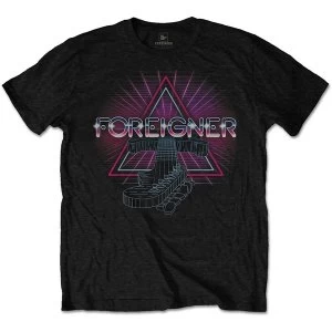 Image of Foreigner - Neon Guitar Mens Medium T-Shirt - Black