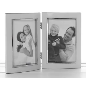 Image of White Anodised Promotion Double Frame 4x6
