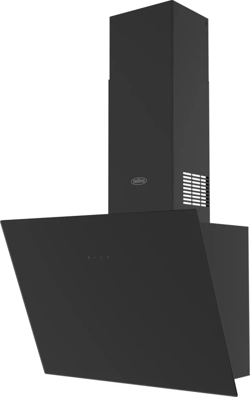 Image of Belling 60cm Slanted Chimney Cooker Hood - Black 444411678 Black