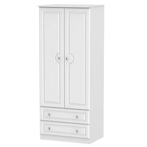 Image of Robert Dyas Montego Ready Assembled Tall 2-Door 2-Drawer Gents Wardrobe