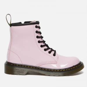 Image of Dr. Martens Kids 1460 Patent Lamper Lace Up Boots - Pale Pink - UK 12 Kids