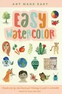 Image of easy watercolor simple step by step lessons for learning to Paint in waterc