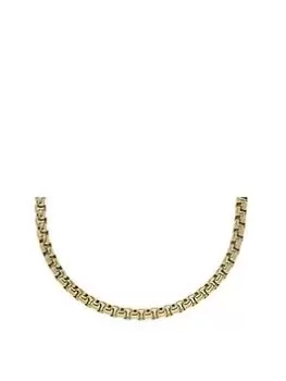 Image of Fossil Mens Gold Tone Stainless Steel Necklace