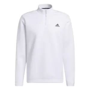 Image of adidas DWR Textured Zip Top Mens - White