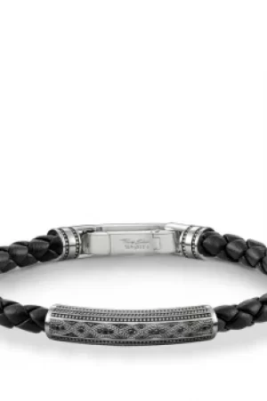 Image of Mens Thomas Sabo Sterling Silver Rebel At Heart Bracelet A1407-805-11-L17.5