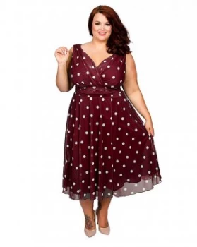 Image of Scarlett & Jo Polka Dot Mesh Dress