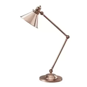 Image of Table Lamp Pivoting Ball Shape Joints Angular Polished Copper LED E27 60W