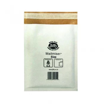 Image of Jiffy Mailmiser Size 3 Protective Envelopes Bubble lined 220x320mm White 1 x Pack of 50 Envelopes