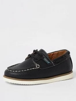 Image of River Island Mini Rubber Boat Shoe Navy Size 6 Years Boys