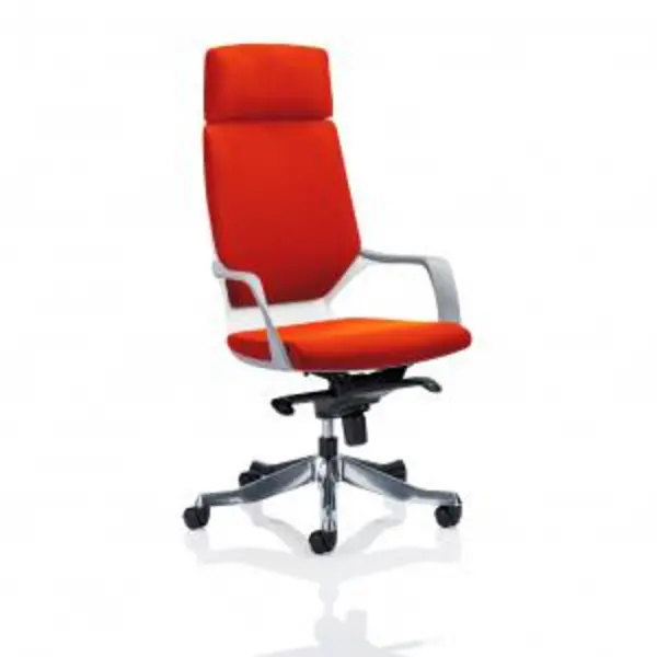 Image of Xenon Executive White Shell High Back With Headrest Fully Bespoke DYNKCUP1181