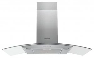 Image of Hotpoint PHGC94FLM 90cm Chimney Cooker Hood