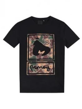 Image of Money Boys Superstar Camo Short Sleeve T-Shirt - Black