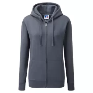 Image of Russell Ladies Premium Authentic Zipped Hoodie (3-Layer Fabric) (M) (Convoy Grey)