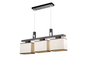 Image of Amelia Bar Pendant Ceiling Light With Square Shades Wenge, 3x E27