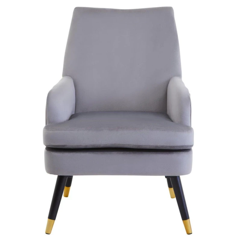 Image of Interiors by Premier Loretta Mink Velvet Accent Chair Grey unisex One Size