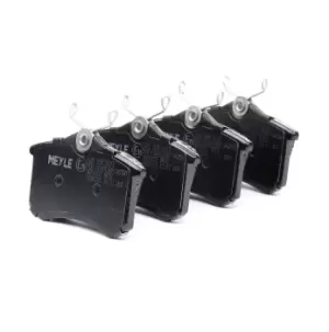Image of MEYLE Brake pad set 025 209 6117 Brake pads,Brake pad set, disc brake VW,AUDI,OPEL,Golf IV Schragheck (1J1),Golf V Schragheck (1K1),POLO (9N_)