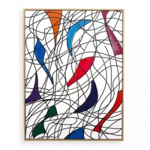Image of Pn Home - Abstract Wall Art Hand Finished Framed Canvas Print Home Decoration Piece Organised Confusion Framed Print