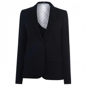 Image of Gant Pique Slim Blazer - 433 Eve Blue