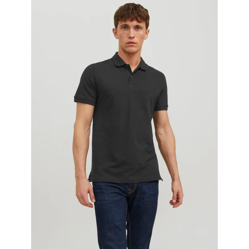 Image of Jack and Jones Mens Short Sleeve Polo Shirt Black male M